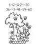 Skip Counting 6 Coloring Page